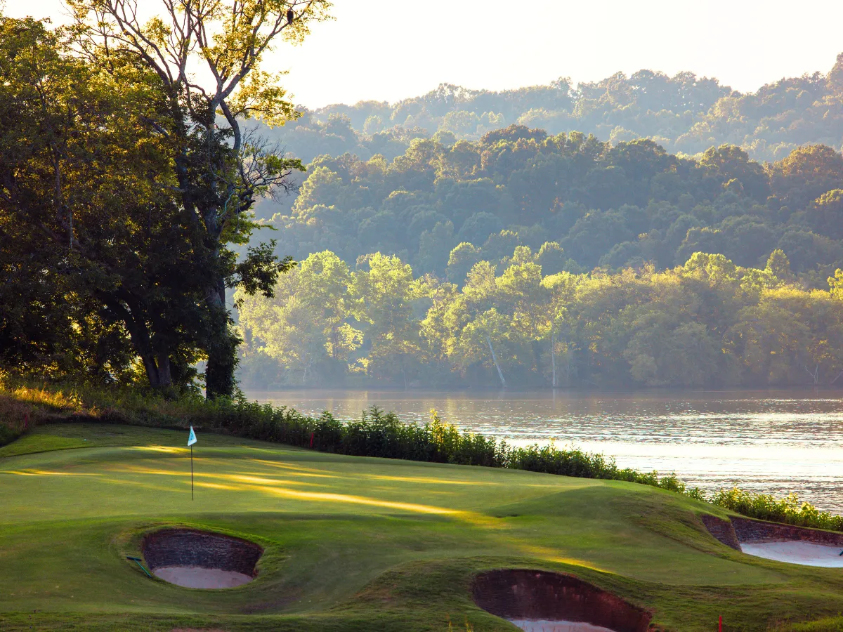 Greg Norman Signature Golf Course at Tennessee National with lake views